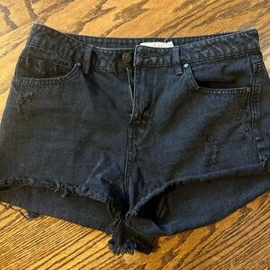 Black Jean shorts